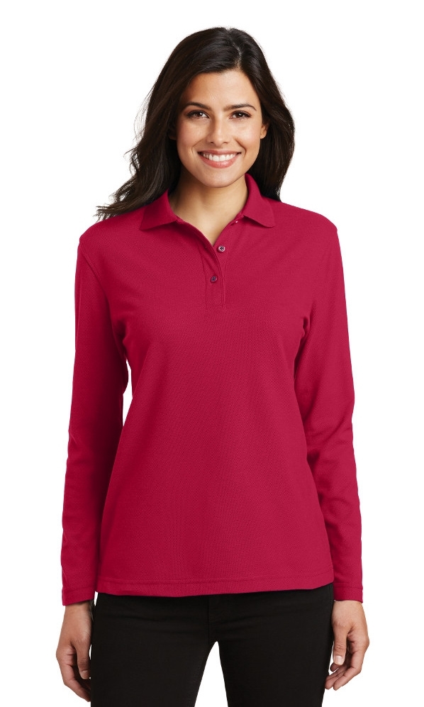 OA Store. LADIES' LONG SLEEVE SILK TOUCH POLO